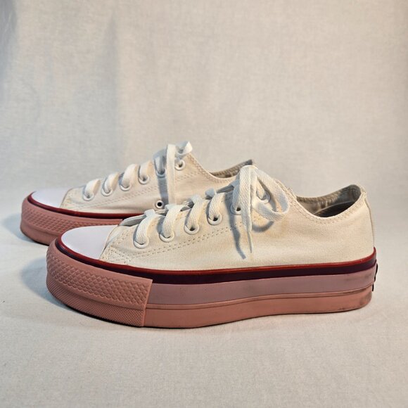 CONVERSE X O.P.I CTAS Lift Ox Canvas 566557C Pure Silver/White/Pink Size US 7.5 - Picture 2 of 16